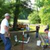 Chris D. & Jimmy M. moving a heavy support beam. Jim Cunningham 