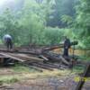 Pulling timbers