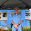 V.P. Stephen Weber ready to talk about his Oliver family from the Cove. The cane was used by his grandfather.